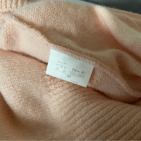 Cottagecore vintage knit sweater pink M - Picture 6 of 8